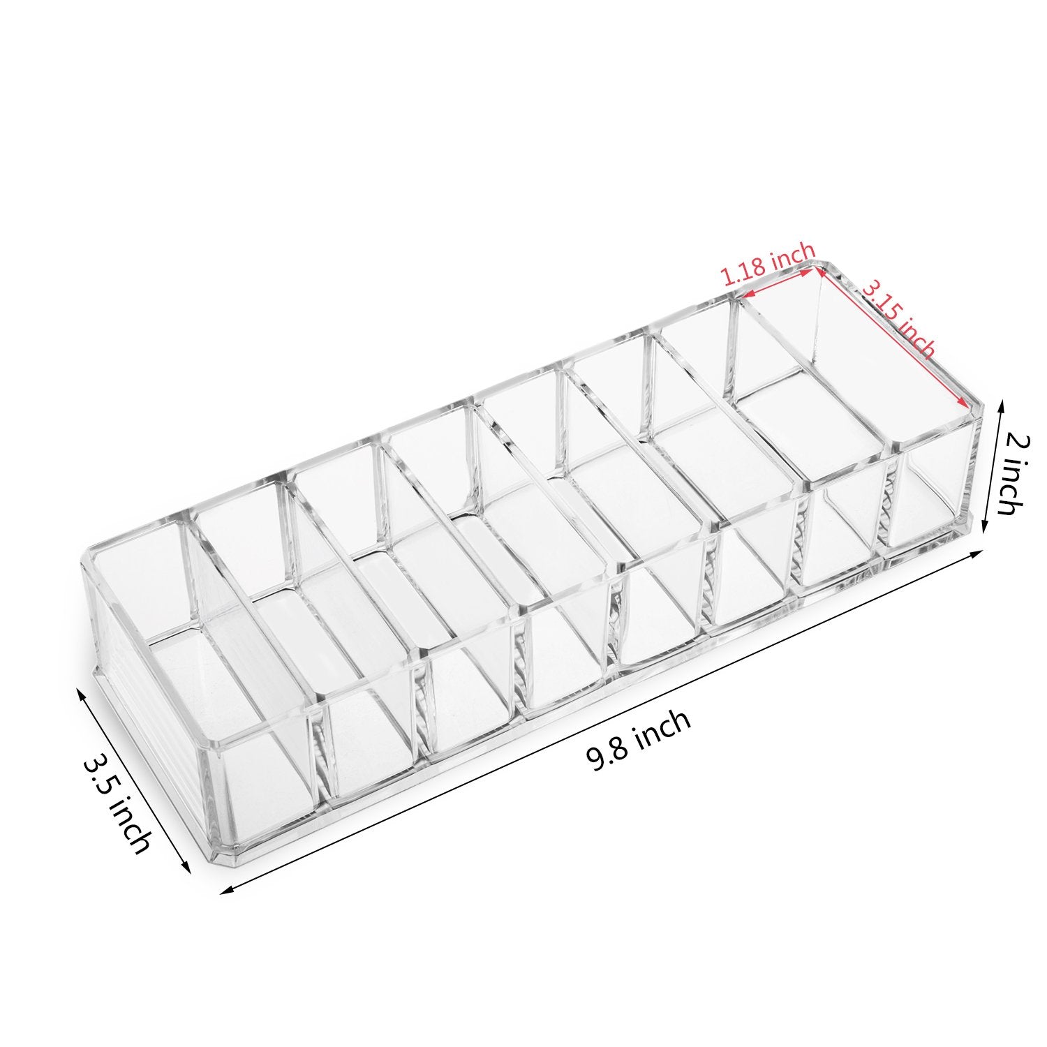 HBlife Clear Acrylic Compact Organizer Blushes Highlighters Eyeshadow Makeup Organizer, 8 Spaces