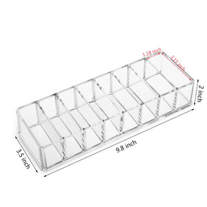 HBlife Clear Acrylic Compact Organizer Blushes Highlighters Eyeshadow Makeup Organizer, 8 Spaces