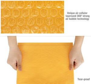 HBlife Kraft Bubble Mailers Self Seal Padded Envelopes