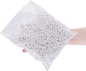 Makeup Beads for Brushes, Art Faux Pearls, HBlife Round Pearl Beads to Hold Makeup Brush, Lipstick, Mascara, Eyeliner, 8mm