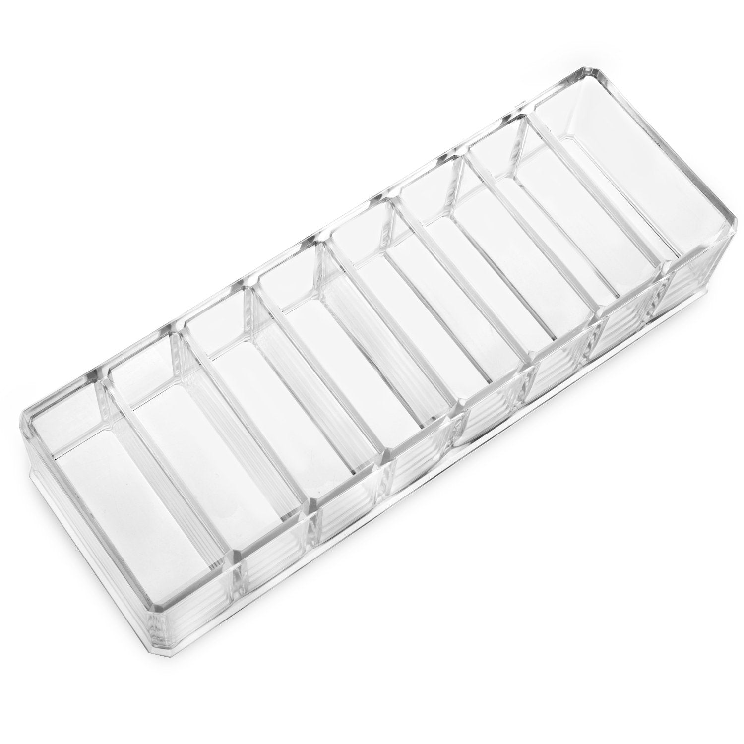 HBlife Clear Acrylic Compact Organizer Blushes Highlighters Eyeshadow Makeup Organizer, 8 Spaces