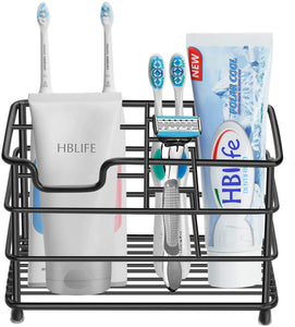 hblife Electric Toothbrush Holder, Large Stainless Steel Toothpaste Holder Bathroom Accessories Organizer