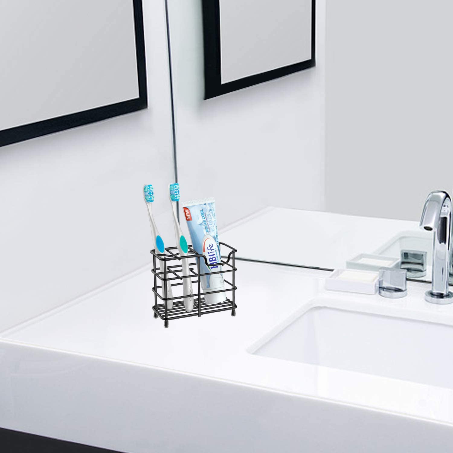  HBlife Small Toothbrush Holder Wall Mounted for