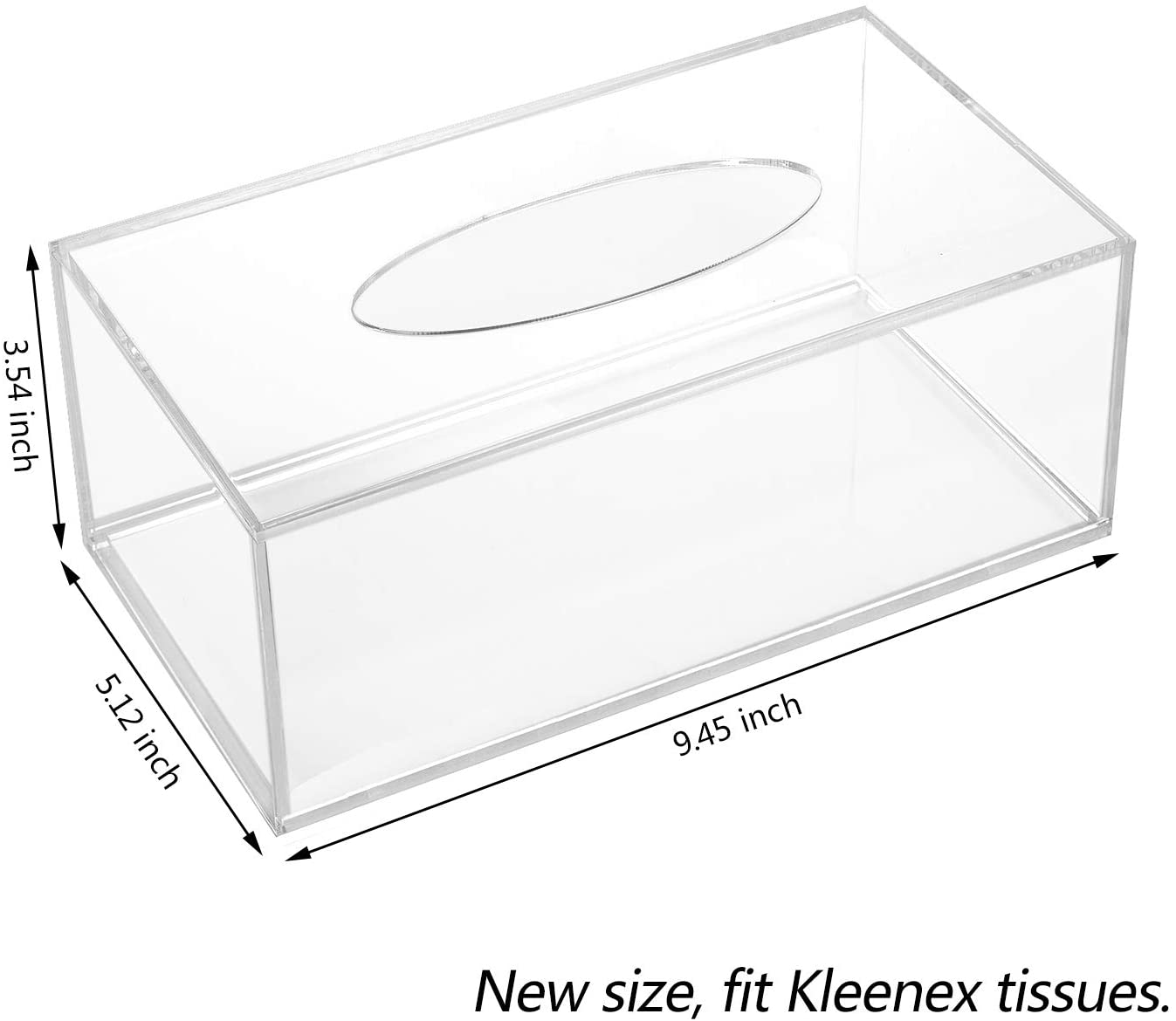 HBlife Facial Tissue Dispenser Box Cover Holder Clear Acrylic