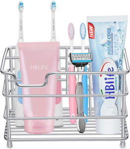 hblife Electric Toothbrush Holder, Large Stainless Steel Toothpaste Holder Bathroom Accessories Organizer